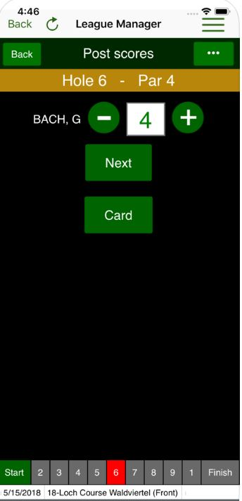 screenshot of League Manager